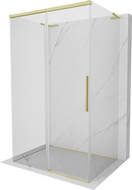 Mexen Rox-3S L sprchový kout 3-stěnný posuvný 150 x 95 cm, transparentní, zlatý kartáčovaný - 8C2L-150-095-55-00-3S