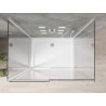 Mexen Omega-3S sprchový kout 3stranný, posuvný 130x80 cm, transparentní, chrom + vanička Flat - 825-130-080-01-00-3s-4010