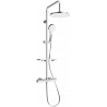 Mexen KT05 nástěnná sprchová sada se sprchou a termostatickou baterií, chrom/bílá - 771500593-00