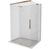 Mexen Rox-3S L sprchový kout 3-stěnný posuvný 110 x 100 cm, transparentní, růžové zlato - 8C2L-110-100-60-00-3S