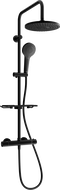 Mexen KT05 povrchová sprchová sada s dešťovou sprchou a termostatickou baterií, černá - 771500593-70