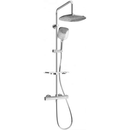 Mexen KT17 nástěnná sprchová sada s dešťovou sprchou a termostatickou baterií, chrom - 771501793-00
