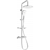 Mexen KT17 nástěnná sprchová sada s dešťovou sprchou a termostatickou baterií, chrom/bílý - 771501793-02