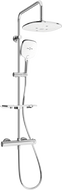 Mexen KT17 nástěnná sprchová sada s dešťovou sprchou a termostatickou baterií, chrom/bílý - 771501793-02