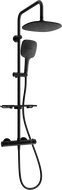 Mexen KT17 nástěnný sprchový set s dešťovou sprchou a termostatickou baterií, černý - 771501793-70