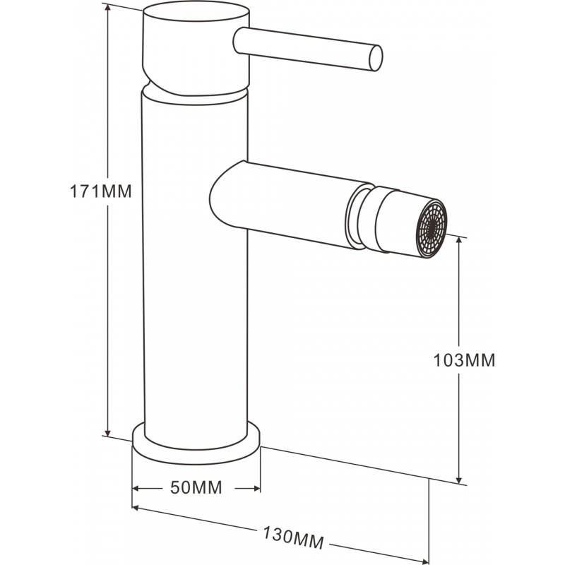 Mexen Elba bidetová baterie zlatá - 74120-50