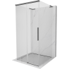 Mexen Rox-3S L 3stěnový sprchový kout posuvný 95 x 95 cm, transparentní, kartáčovaná šedá zbraň - 8C2L-095-095-66-00-3S