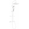 Mexen KT33 nástěnná sprchová sada s dešťovou sprchou a termostatickou baterií, bílá/chrom - 771503393-21