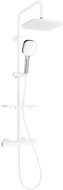 Mexen KT33 nástěnná sprchová sada s dešťovou sprchou a termostatickou baterií, bílá/chrom - 771503393-21
