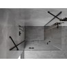 Mexen Mist-H Duo sprchový kout s výklopnými dveřmi vlevo 110 x 70 cm, transparentní, černý - 8A5-110L-070P-70-00