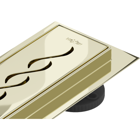 Mexen Flat 360° M18 otočný liniový odtok 100 cm, zlatý - 1523100-40