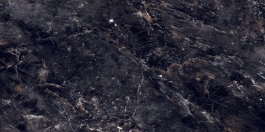 Mexen Rokocha Černý vzorek glazované rektifikované dlažby G1, podlahově-stěnová dlaždice, vysoký lesk - TL205-01-S