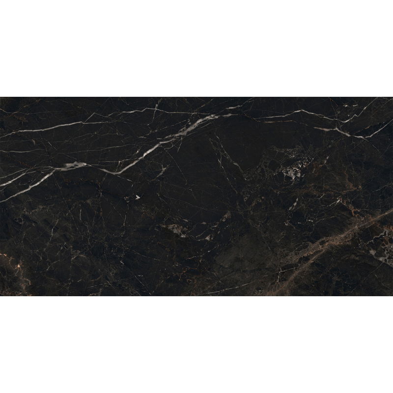 Mexen Marquino Černá ukázka glazované slinuté dlaždice rekt. G1, podlahová-stěnová dlaždice, vysoký lesk - TL214-00-S