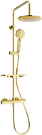 Mexen KT40 nástěnný sprchový set s dešťovou sprchou a termostatickou baterií, zlatý - 771504093-50