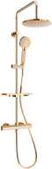 Mexen KT40 nástěnná sprchová sada s dešťovou sprchou a termostatickou baterií, růžové zlato - 771504093-60