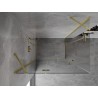 Mexen Mist-H Duo sprchový kout s výklopnými dveřmi vlevo 100 x 90 cm, čirý, kartáčované zlato - 8A5-100L-090P-55-00