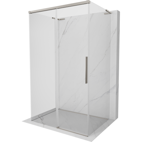 Mexen Rox-3S L sprchový kout 3-stěnný posuvný 110 x 120 cm, transparentní, kartáčovaný nikl - 8C2L-110-120-97-00-3S