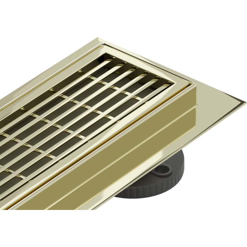 Mexen Flat 360° M33 otočný lineární odtok 100 cm, zlatý - 1533100-40