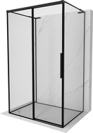 Mexen Rox-3S L sprchový kout 3-stěnný posuvný levý 105 x 110 cm, černý rámeček, černý - 8C2L-105-110-70-70-3S-L