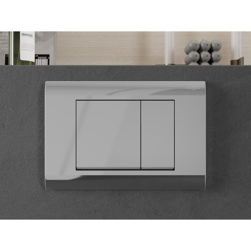 Mexen Fenix 01 splachovací tlačítko, lesklý chrom - 600101