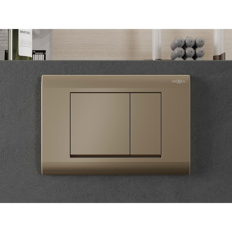 Mexen Fenix 01 tlačítko splachování, zlaté šampaňské - 600104