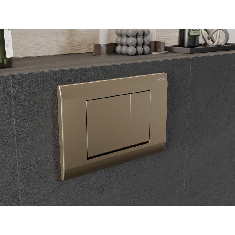 Mexen Fenix 01 tlačítko splachování, zlaté šampaňské - 600104