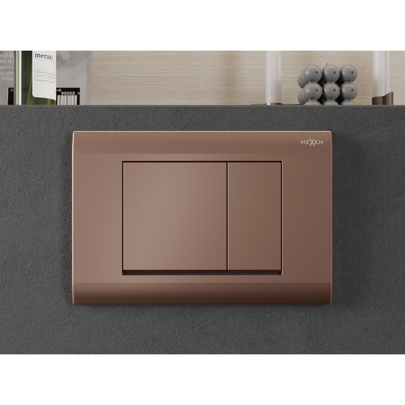 Mexen Fenix 01 splachovací tlačítko, růžové zlato - 600105