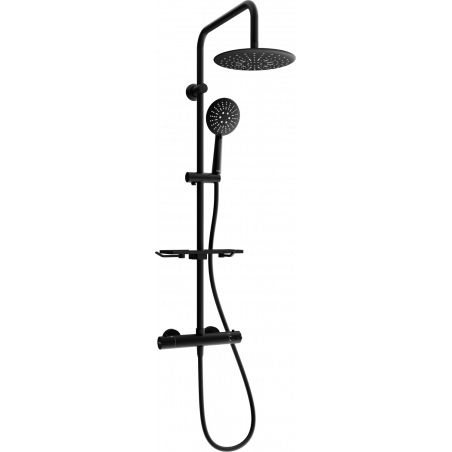Mexen KT67 povrchová sprchová sada s dešťovou sprchou a termostatickou baterií, černá - 771506793-70