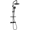 Mexen KT67 povrchová sprchová sada s dešťovou sprchou a termostatickou baterií, černá - 771506793-70