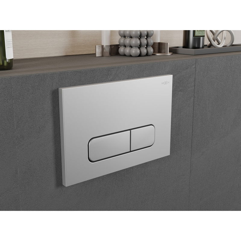 Mexen Fenix 02 splachovací tlačítko, chrom matný - 600202