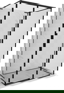 Mexen Rox-3S L sprchový kout 3-stranný posuvný pravý 145 x 90 cm, černý rámeček, černý - 8C2L-145-090-70-70-3S-P