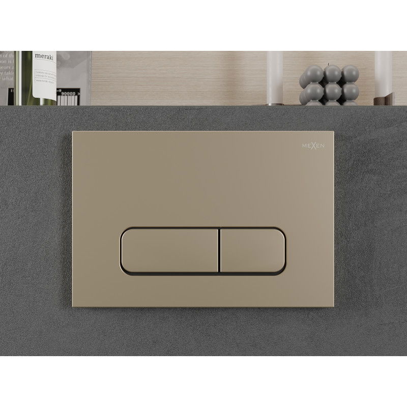 Mexen Fenix 02 splachovací tlačítko, zlatý šampaňský - 600204