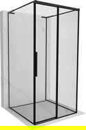 Mexen Rox-3S L sprchový kout 3-stěnný posuvný pravý 110 x 110 cm, černý rám, černá - 8C2L-110-110-70-70-3S-P