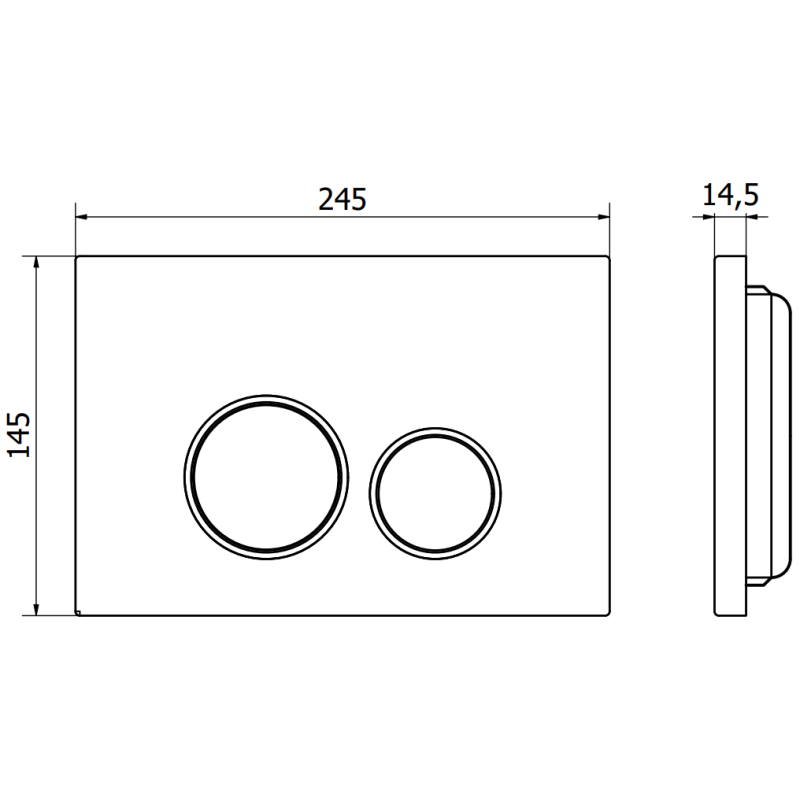 Mexen Fenix 05  splachovací tlačítko, lesklá bílá - 600500
