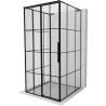 Mexen Rox-3S L sprchový kout 3-stěnný posuvný levý 90 x 90 cm, černá mřížka, černá - 8C2L-090-090-70-77-3S-L