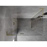 Mexen Mist-H L Duo sprchový kout s otevíratelnými dveřmi vlevo 105 x 100 cm, průhledný, zlatý - 8A5L-105L-100P-50-00