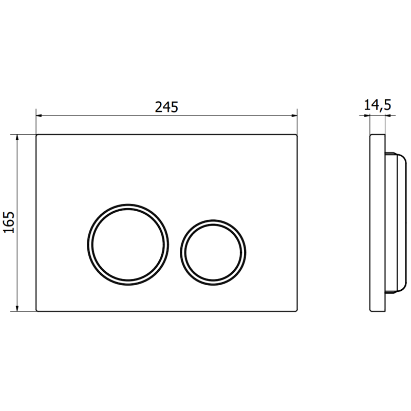 Mexen Fenix 06 splachovací tlačítko, černé - 600623