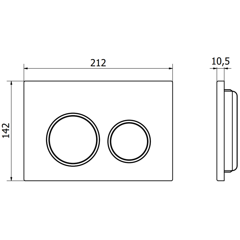 Mexen Fenix 07 XS splachovací tlačítko, bílý lesklý - 600700