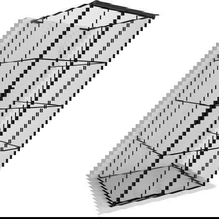 Mexen Rox-3S L sprchová kabina 3-stěnná posuvná pravá 95 x 95 cm, černá mřížka, černá - 8C2L-095-095-70-77-3S-P