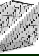 Mexen Rox-3S L sprchový kout, 3-stěnný, posuvný pravý, 115 x 95 cm, černá mřížka, černá - 8C2L-115-095-70-77-3S-P