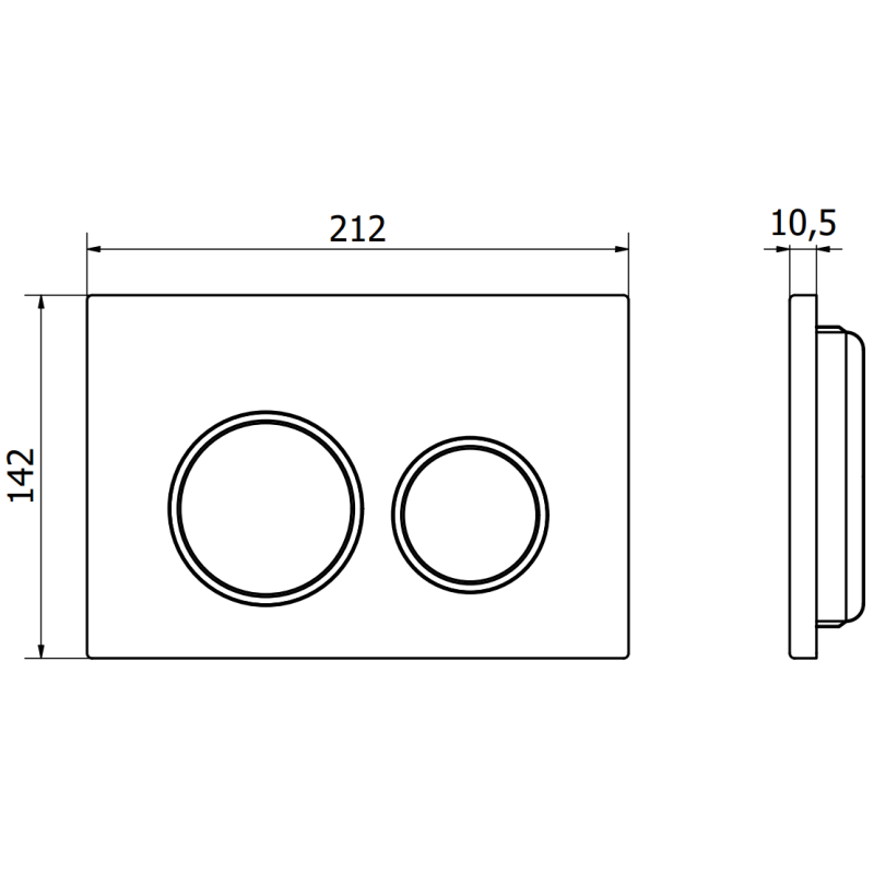 Mexen Fenix 07 XS splachovací tlačítko, chrom matný - 600702