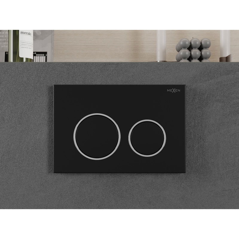 Mexen Fenix 07 XS tlačítko splachování, černý matný - 600703