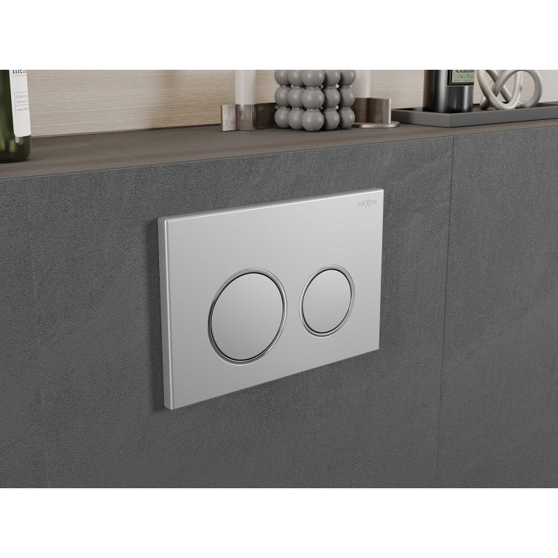 Mexen Fenix 07 XS splachovací tlačítko, chrom matný - 600702