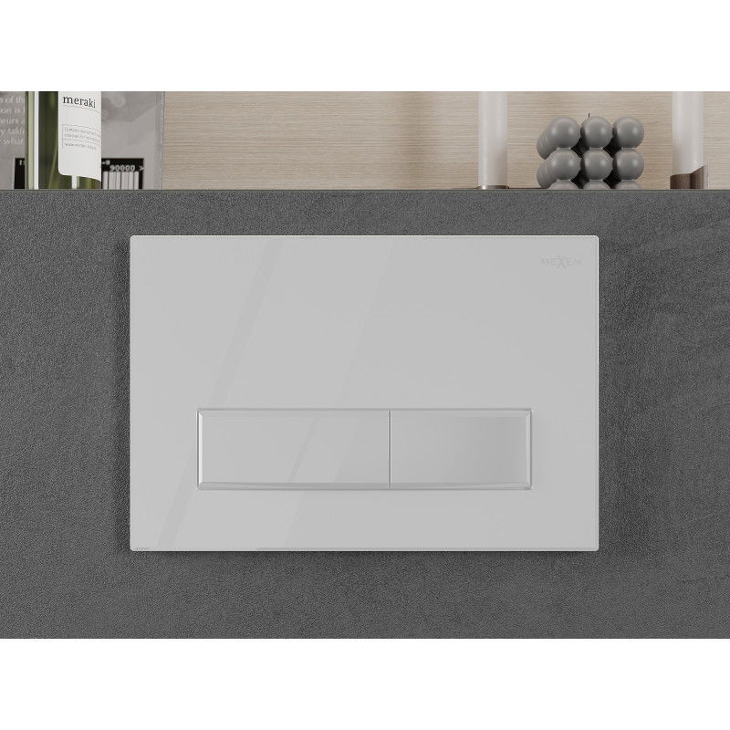 Mexen Fenix 09 tlačítko splachování, bílý lesk - 600900
