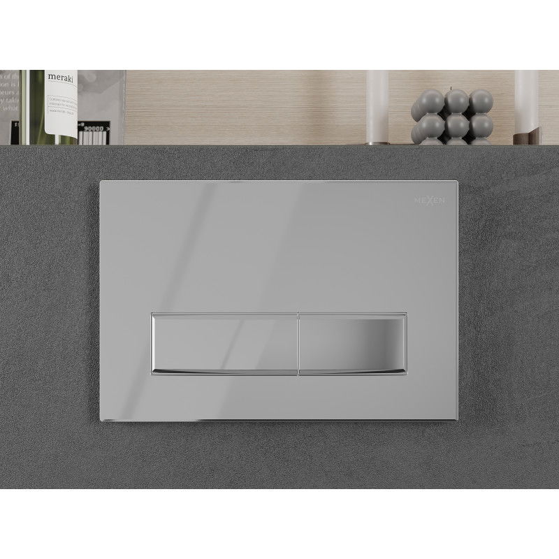 Mexen Fenix 09 splachovací tlačítko, lesklý chrom - 600901