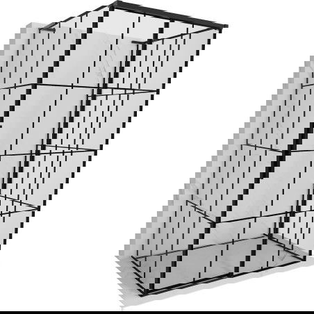 Mexen Rox-3S L sprchový kout 3-stěnný posuvný pravý 115 x 100 cm, černá mřížka, černá - 8C2L-115-100-70-77-3S-P