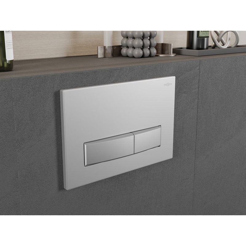 Mexen Fenix 09 splachovací tlačítko, matný chrom - 600902