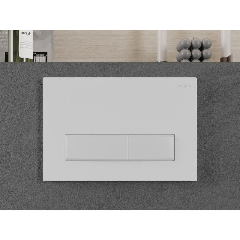 Mexen Fenix 09 splachovací tlačítko, bílá matná - 600920