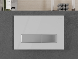 Mexen Fenix 09 splachovací tlačítko, bílý/lesklý chrom - 600992