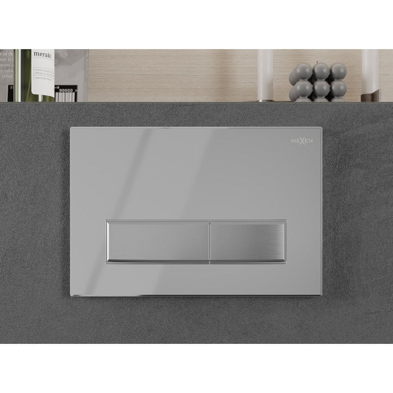 Mexen Fenix 09 splachovací tlačítko, lesklý chrom - 600999